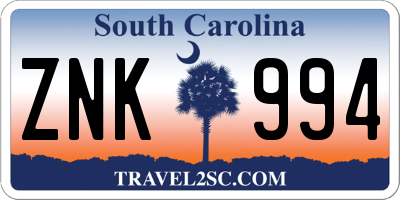 SC license plate ZNK994