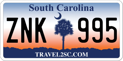 SC license plate ZNK995