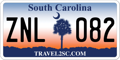 SC license plate ZNL082