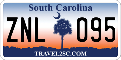 SC license plate ZNL095