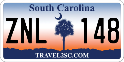 SC license plate ZNL148