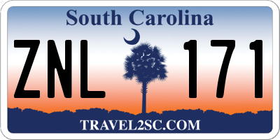 SC license plate ZNL171