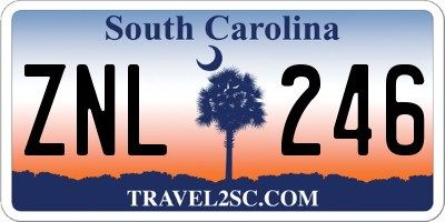 SC license plate ZNL246