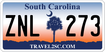 SC license plate ZNL273