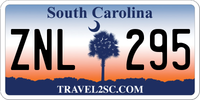 SC license plate ZNL295