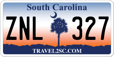 SC license plate ZNL327