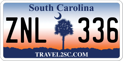 SC license plate ZNL336