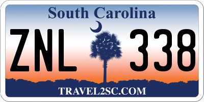 SC license plate ZNL338