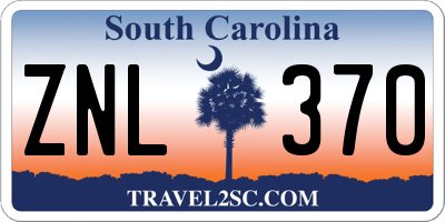SC license plate ZNL370
