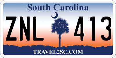 SC license plate ZNL413