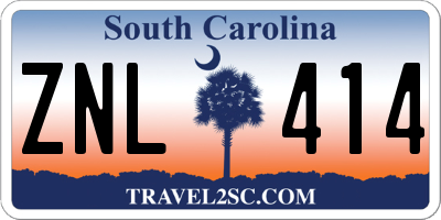 SC license plate ZNL414
