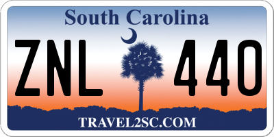 SC license plate ZNL440