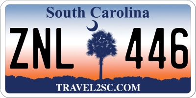 SC license plate ZNL446