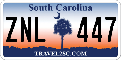 SC license plate ZNL447
