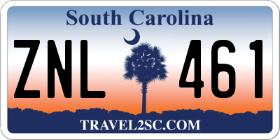 SC license plate ZNL461