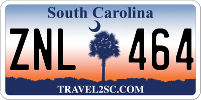 SC license plate ZNL464