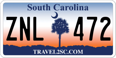 SC license plate ZNL472