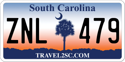 SC license plate ZNL479