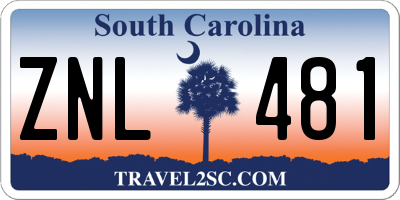 SC license plate ZNL481