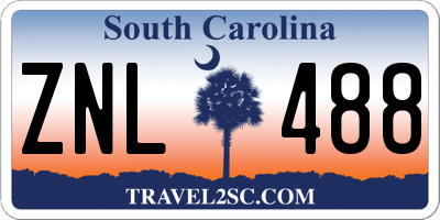 SC license plate ZNL488