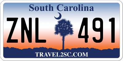 SC license plate ZNL491
