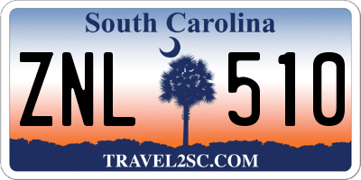 SC license plate ZNL510