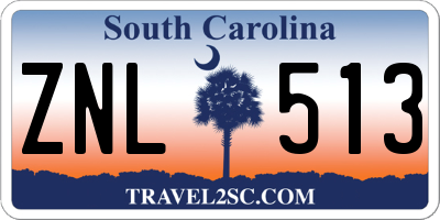 SC license plate ZNL513