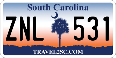 SC license plate ZNL531