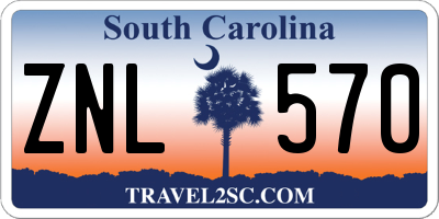 SC license plate ZNL570