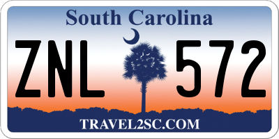 SC license plate ZNL572
