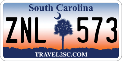 SC license plate ZNL573