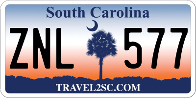 SC license plate ZNL577