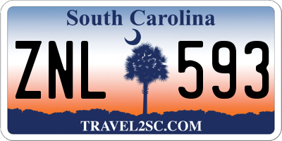 SC license plate ZNL593