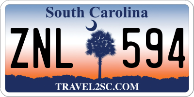 SC license plate ZNL594