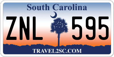 SC license plate ZNL595