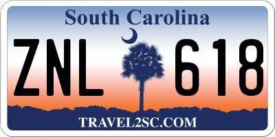 SC license plate ZNL618