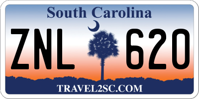 SC license plate ZNL620