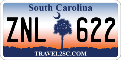 SC license plate ZNL622