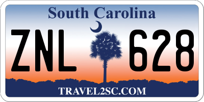 SC license plate ZNL628