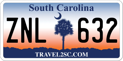 SC license plate ZNL632