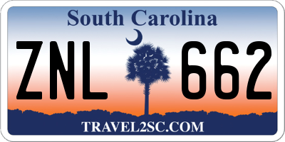 SC license plate ZNL662