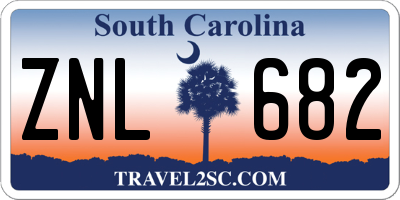 SC license plate ZNL682