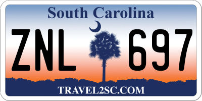 SC license plate ZNL697