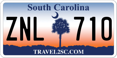 SC license plate ZNL710