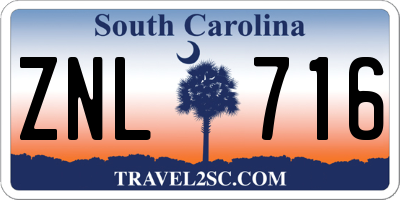 SC license plate ZNL716