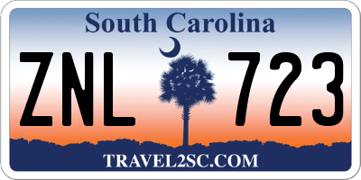 SC license plate ZNL723