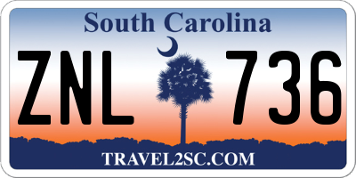 SC license plate ZNL736