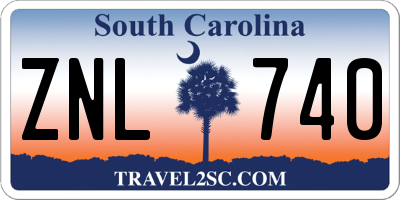 SC license plate ZNL740