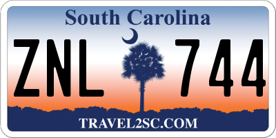 SC license plate ZNL744