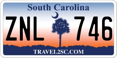 SC license plate ZNL746